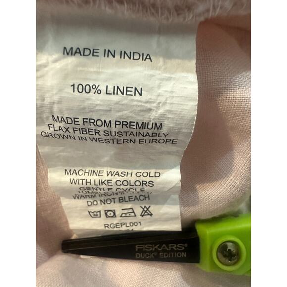 Quince 100% European Linen Pajama Set Pale Pink 2-Piece PJ Lot Women's Size XS - Picture 7 of 16